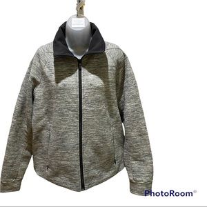 Lululemon Snuggle Up Jacket 12 Heathered Black Full Zip Close w/ Zipper Pockets